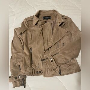 BNCI by Blanc Noir faux suede moto jacket